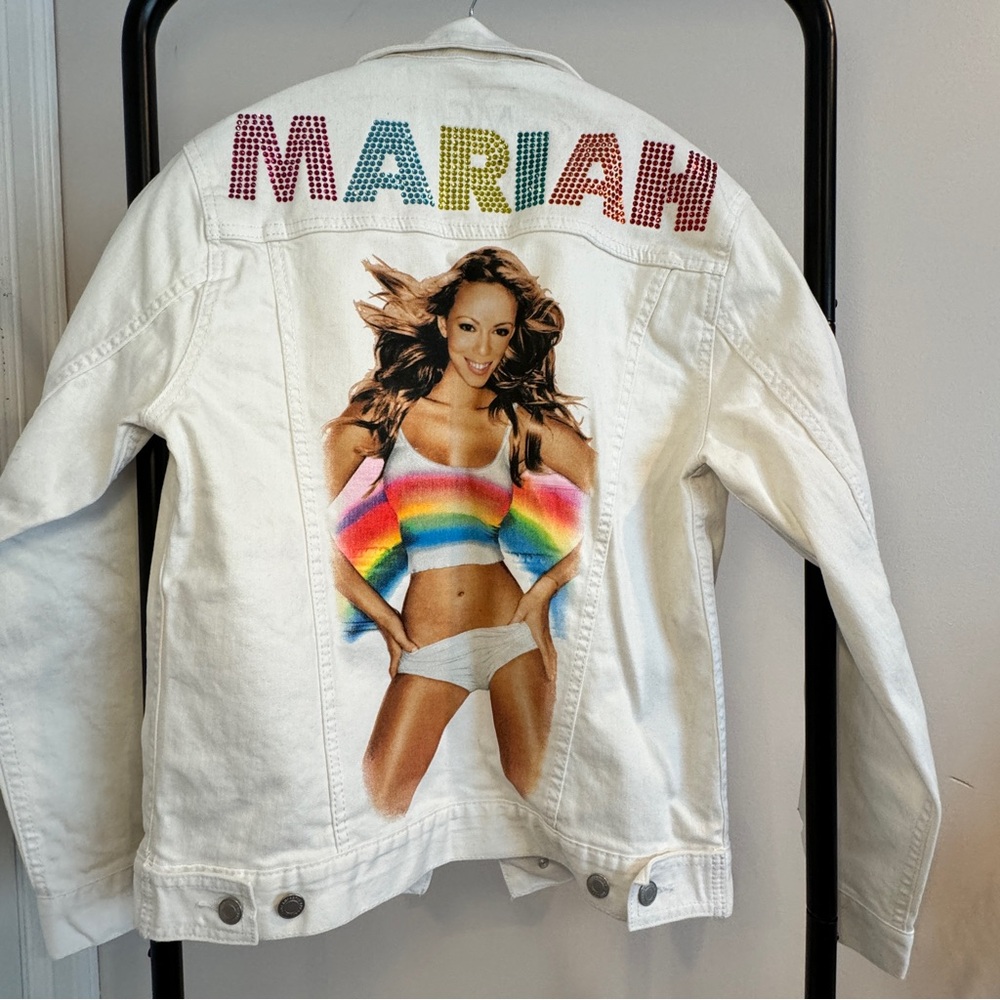 Mariah Carey Crystal & Denim Rainbow Jacket